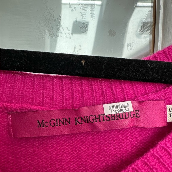 McGinn Knightsbridge Angora Wool Pink Fuchsia V-Neck Sweater Dress Size 36 US S - Picture 8 of 11